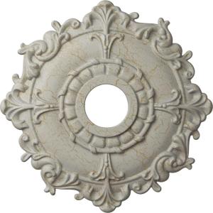 imageEkena Millwork CM18RL 18Inch OD x 3 12Inch ID x 1 12Inch Riley Ceiling MedallionPot of Cream Crackle Flat Finish