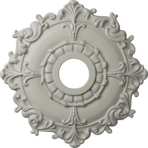 imageEkena Millwork CM18RL 18Inch OD x 3 12Inch ID x 1 12Inch Riley Ceiling MedallionPot of Cream Flat Finish