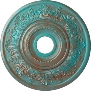 imageEkena Millwork CM20VI 20Inch OD x 3 12Inch ID x 1 12Inch P Vienna Ceiling MedallionCopper Green Patina Metallic Series