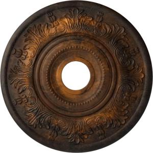 imageEkena Millwork CM20VI 20Inch OD x 3 12Inch ID x 1 12Inch P Vienna Ceiling MedallionRust Metallic Series