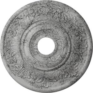 imageEkena Millwork CM20VI 20Inch OD x 3 12Inch ID x 1 12Inch P Vienna Ceiling MedallionUltra Pure White Crackle Flat Finish