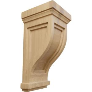 imageEkena Millwork COR04X05X10TRRW Traditional Recessed Wood Corbels 4 34quotW x 5quotD x 10quotH RubberwoodCherry