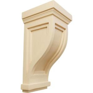 imageEkena Millwork COR04X05X10TRRW Traditional Recessed Wood Corbels 4 34quotW x 5quotD x 10quotH RubberwoodMaple