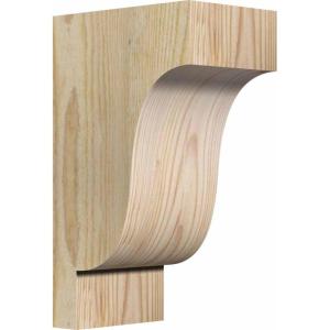 imageEkena Millwork COR04X10X14NEW00RWR 4quotW x 10quotD x 14quotH Newport Rough Sawn Corbel Western Red Cedar4W Douglas Fir Rough Sawn