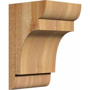 imageEkena Millwork COR06X06X10NEB00RWR 6quotW x 6quotD x 10quotH New Brighton Rough Sawn Corbel Western Red Cedar