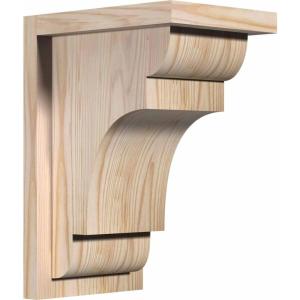 imageEkena Millwork COR06X08X08NEB01RWR 6quotW x 8quotD x 8quotH New Brighton Rough Sawn Corbel wBackplate Western Red CedarNULL