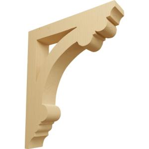 imageEkena Millwork CORW02X08X09ELRW Small Ellis Wood Corbels 1 12quotW x 7 12quotD x 9quotH RubberwoodAlder