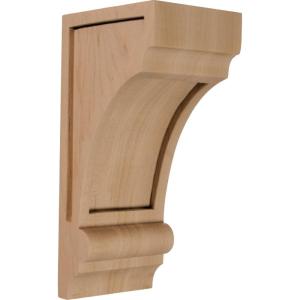imageEkena Millwork CORW03X04X08DIRW Diane Recessed Wood Corbels 3 14quotW x 4quotD x 8quotH RubberwoodCherry