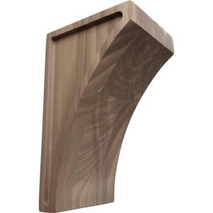 imageEkena Millwork CORW03X05X08LWRW Medium Lawson Wood Corbels 3quotW x 5 12quotD x 8quotH RubberwoodWalnut