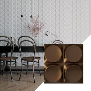 imageEkena Millwork WP12X12ADWH 11 78quotW x 11 78quotH Adonis EnduraWall Decorative 3D Wall Panel Covers 098 Sq FtMetallic Antique Brass