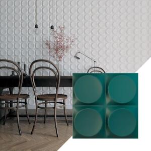 imageEkena Millwork WP12X12ADWH 11 78quotW x 11 78quotH Adonis EnduraWall Decorative 3D Wall Panel Covers 098 Sq FtUltraCover Satin Lagoon