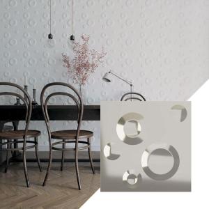 imageEkena Millwork WP12X12COWH 11 78quotW x 11 78quotH Cole EnduraWall Decorative 3D Wall Panel Covers 098 Sq Ft  WhiteBright Coat Chrome