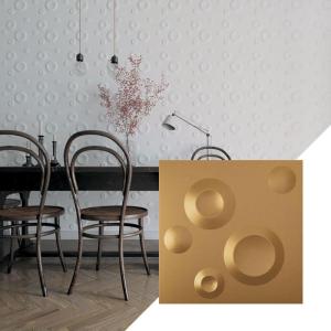 imageEkena Millwork WP12X12COWH 11 78quotW x 11 78quotH Cole EnduraWall Decorative 3D Wall Panel Covers 098 Sq Ft  WhiteBright Coat Gold