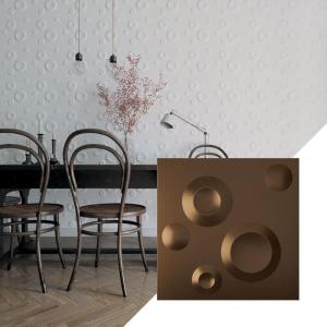 imageEkena Millwork WP12X12COWH 11 78quotW x 11 78quotH Cole EnduraWall Decorative 3D Wall Panel Covers 098 Sq Ft  WhiteMetallic Antique Brass