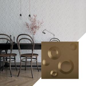 imageEkena Millwork WP12X12COWH 11 78quotW x 11 78quotH Cole EnduraWall Decorative 3D Wall Panel Covers 098 Sq Ft  WhiteMetallic Champagne Bronze