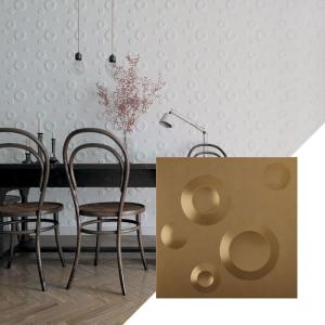 imageEkena Millwork WP12X12COWH 11 78quotW x 11 78quotH Cole EnduraWall Decorative 3D Wall Panel Covers 098 Sq Ft  WhiteMetallic Gold Rush