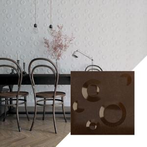 imageEkena Millwork WP12X12COWH 11 78quotW x 11 78quotH Cole EnduraWall Decorative 3D Wall Panel Covers 098 Sq Ft  WhiteTextured Metallic Mystic Brown