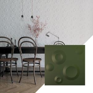 imageEkena Millwork WP12X12COWH 11 78quotW x 11 78quotH Cole EnduraWall Decorative 3D Wall Panel Covers 098 Sq Ft  WhiteUltraCover Satin Canyon Green