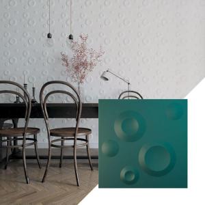 imageEkena Millwork WP12X12COWH 11 78quotW x 11 78quotH Cole EnduraWall Decorative 3D Wall Panel Covers 098 Sq Ft  WhiteUltraCover Satin Lagoon