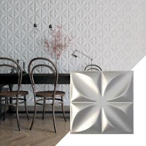 imageEkena Millwork WP12X12HEWH 11 78quotW x 11 78quotH Helene EnduraWall Decorative 3D Wall Panel Covers 098 Sq Ft  WhiteDark Steel