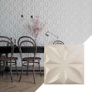 imageEkena Millwork WP12X12HEWH 11 78quotW x 11 78quotH Helene EnduraWall Decorative 3D Wall Panel Covers 098 Sq Ft  WhiteMetalic Pearl Mist