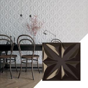 imageEkena Millwork WP12X12HEWH 11 78quotW x 11 78quotH Helene EnduraWall Decorative 3D Wall Panel Covers 098 Sq Ft  WhiteMetallic Rust Mist