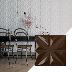 imageEkena Millwork WP12X12HEWH 11 78quotW x 11 78quotH Helene EnduraWall Decorative 3D Wall Panel Covers 098 Sq Ft  WhiteMystic Brown