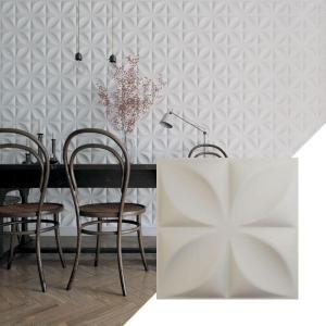 imageEkena Millwork WP12X12HEWH 11 78quotW x 11 78quotH Helene EnduraWall Decorative 3D Wall Panel Covers 098 Sq Ft  WhiteSatin Blossom White