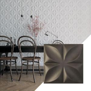 imageEkena Millwork WP12X12HEWH 11 78quotW x 11 78quotH Helene EnduraWall Decorative 3D Wall Panel Covers 098 Sq Ft  WhiteWeathered Steel