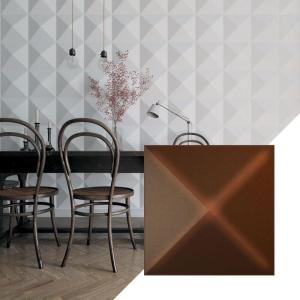 imageEkena Millwork WP12X12SKWH 11 78quotW x 11 78quotH Sellek EnduraWall Decorative 3D Wall Panel Covers 098 Sq FtAged Metallic Rust
