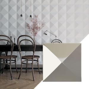 imageEkena Millwork WP12X12SKWH 11 78quotW x 11 78quotH Sellek EnduraWall Decorative 3D Wall Panel Covers 098 Sq FtBright Chrome