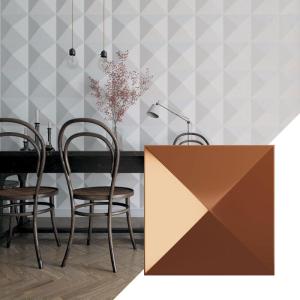 imageEkena Millwork WP12X12SKWH 11 78quotW x 11 78quotH Sellek EnduraWall Decorative 3D Wall Panel Covers 098 Sq FtCopper