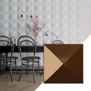 imageEkena Millwork WP12X12SKWH 11 78quotW x 11 78quotH Sellek EnduraWall Decorative 3D Wall Panel Covers 098 Sq FtDark Copper
