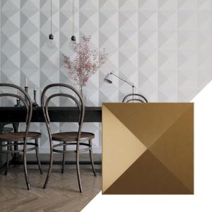 imageEkena Millwork WP12X12SKWH 11 78quotW x 11 78quotH Sellek EnduraWall Decorative 3D Wall Panel Covers 098 Sq FtGold Rush