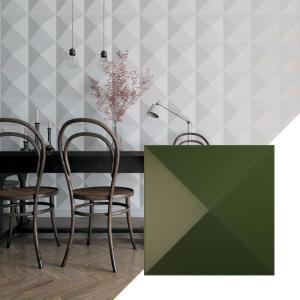 imageEkena Millwork WP12X12SKWH 11 78quotW x 11 78quotH Sellek EnduraWall Decorative 3D Wall Panel Covers 098 Sq FtSatin Canyon Green
