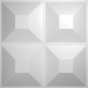 imageEkena Millwork WP12X12SWWH 11 78quotW x 11 78quotH Swindon EnduraWall Decorative 3D Wall Panel Covers 098 Sq FtWhite