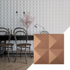 imageEkena Millwork WP12X12TIWH 11 78quotW x 11 78quotH Tirana EnduraWall Decorative 3D Wall Panel Covers 098 Sq Ft WhiteAged Copper