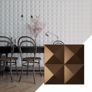 imageEkena Millwork WP12X12TIWH 11 78quotW x 11 78quotH Tirana EnduraWall Decorative 3D Wall Panel Covers 098 Sq Ft WhiteAntique Brass