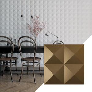 imageEkena Millwork WP12X12TIWH 11 78quotW x 11 78quotH Tirana EnduraWall Decorative 3D Wall Panel Covers 098 Sq Ft WhiteChampagne Bronze