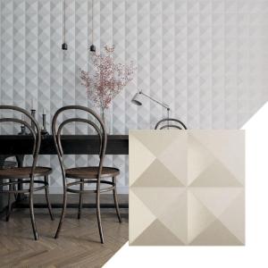imageEkena Millwork WP12X12TIWH 11 78quotW x 11 78quotH Tirana EnduraWall Decorative 3D Wall Panel Covers 098 Sq Ft WhiteMetalic Pearl Mist