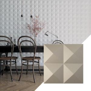 imageEkena Millwork WP12X12TIWH 11 78quotW x 11 78quotH Tirana EnduraWall Decorative 3D Wall Panel Covers 098 Sq Ft WhiteMetallic Silver