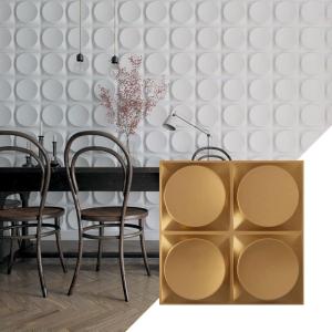 imageEkena Millwork WP20X20ADWH 19 58quotW x 19 58quotH Adonis EnduraWall Decorative 3D Wall Panel Covers 267 Sq FtBright Coat Gold