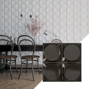 imageEkena Millwork WP20X20ADWH 19 58quotW x 19 58quotH Adonis EnduraWall Decorative 3D Wall Panel Covers 267 Sq FtMetallic Charcoal