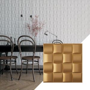 imageEkena Millwork WP20X20BAWH 19 58quotW x 19 58quotH Baile EnduraWall Decorative 3D Wall Panel Covers 267 Sq FtGold