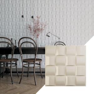 imageEkena Millwork WP20X20BAWH 19 58quotW x 19 58quotH Baile EnduraWall Decorative 3D Wall Panel Covers 267 Sq FtMetalic Pearl Mist