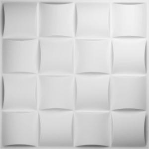 imageEkena Millwork WP20X20BAWH 19 58quotW x 19 58quotH Baile EnduraWall Decorative 3D Wall Panel Covers 267 Sq FtWhite