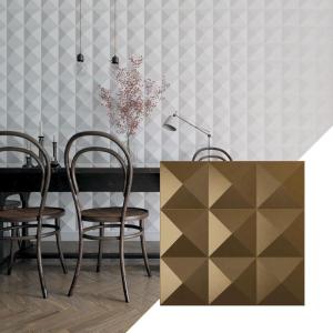 imageEkena Millwork WP20X20BEWH 19 58quotW x 19 58quotH Benson EnduraWall Decorative 3D Wall Panel Covers 267 Sq FtMetallic Champagne Bronze