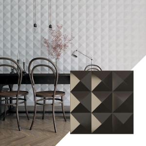imageEkena Millwork WP20X20BEWH 19 58quotW x 19 58quotH Benson EnduraWall Decorative 3D Wall Panel Covers 267 Sq FtMetallic Charcoal