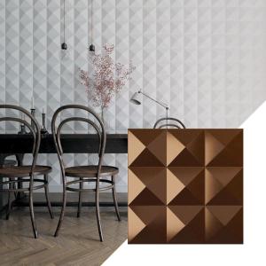 imageEkena Millwork WP20X20BEWH 19 58quotW x 19 58quotH Benson EnduraWall Decorative 3D Wall Panel Covers 267 Sq FtMetallic Dark Copper