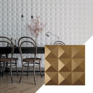 imageEkena Millwork WP20X20BEWH 19 58quotW x 19 58quotH Benson EnduraWall Decorative 3D Wall Panel Covers 267 Sq FtMetallic Gold Rush
